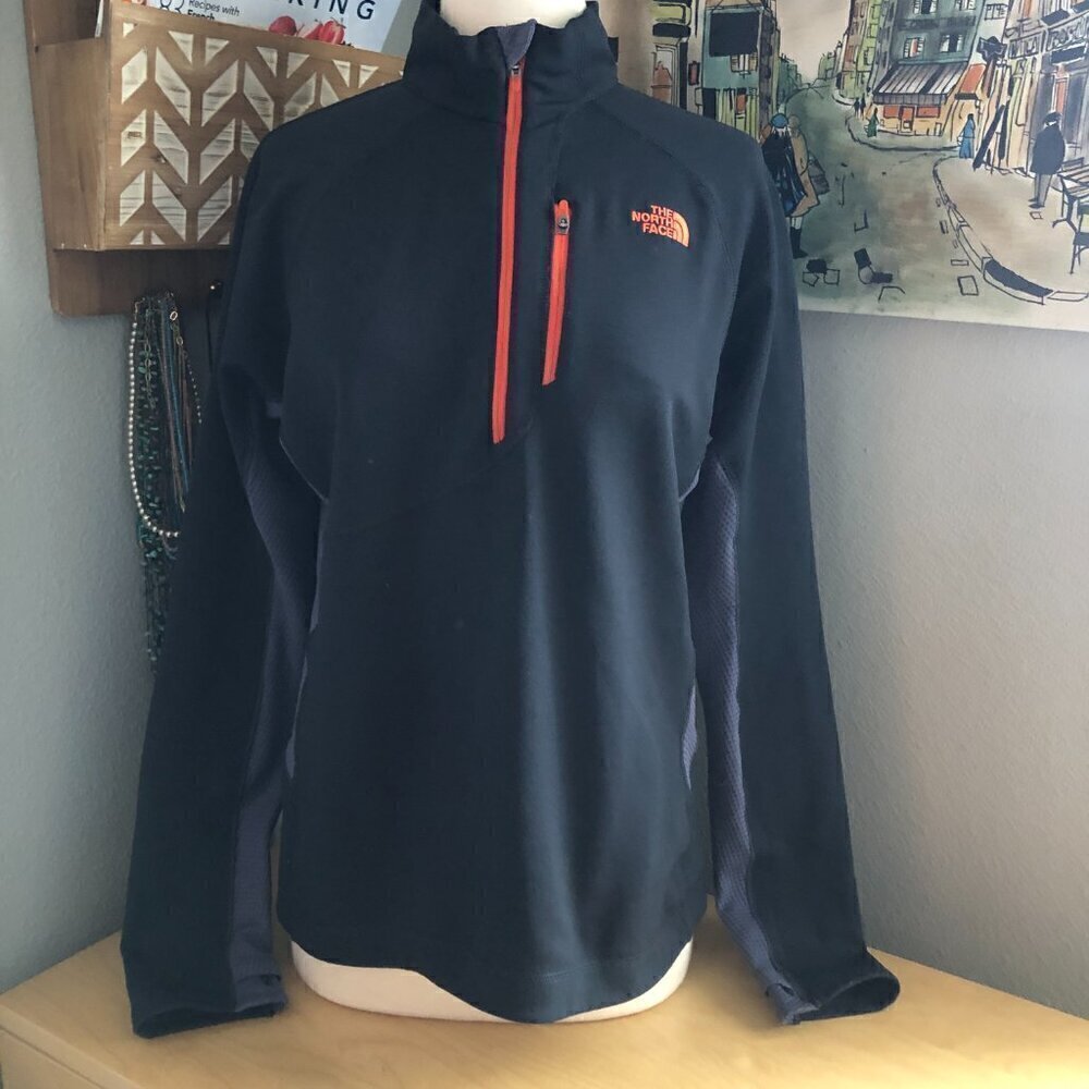 The North Face 1/4 Zip The Oregon Beaver's Black & Orange Jacket Women's size M